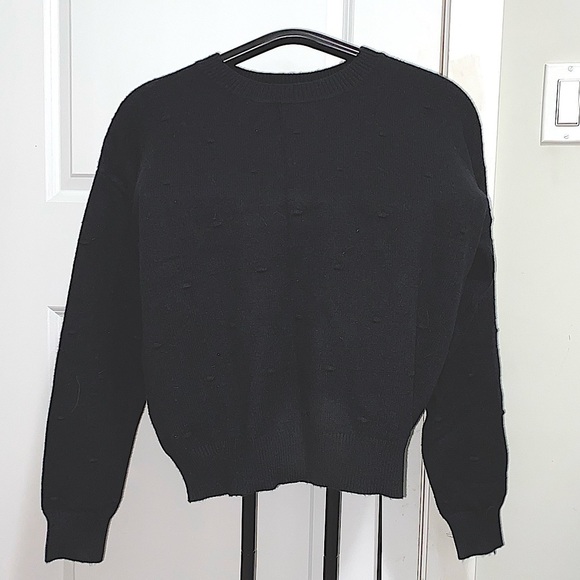 KENDALL & Kylie Comfy Long Sleeve Crewneck Sweater w Knit Dots Ladies M - Picture 3 of 6